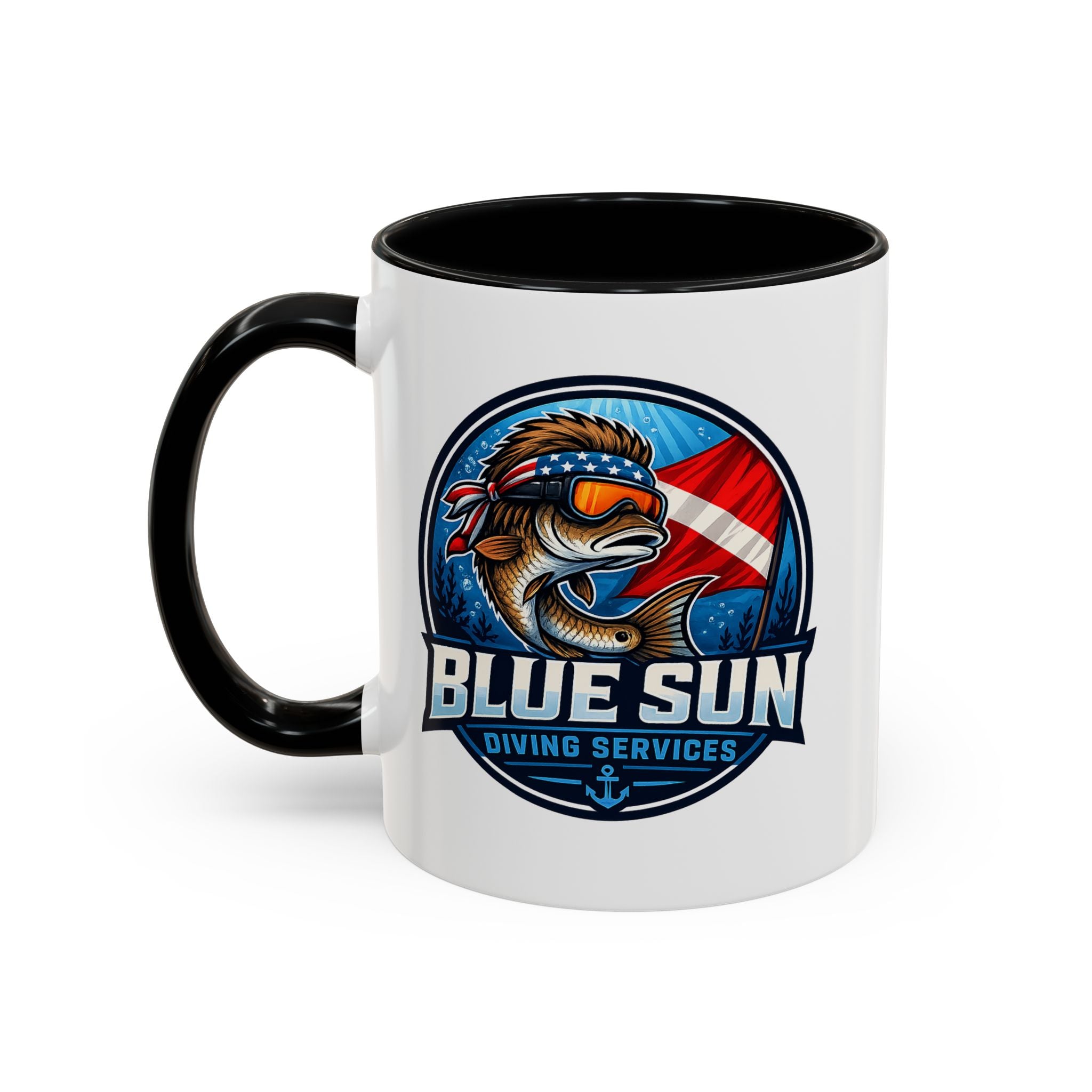 Patriotic Shield Accent Coffee Mug (11/15oz)