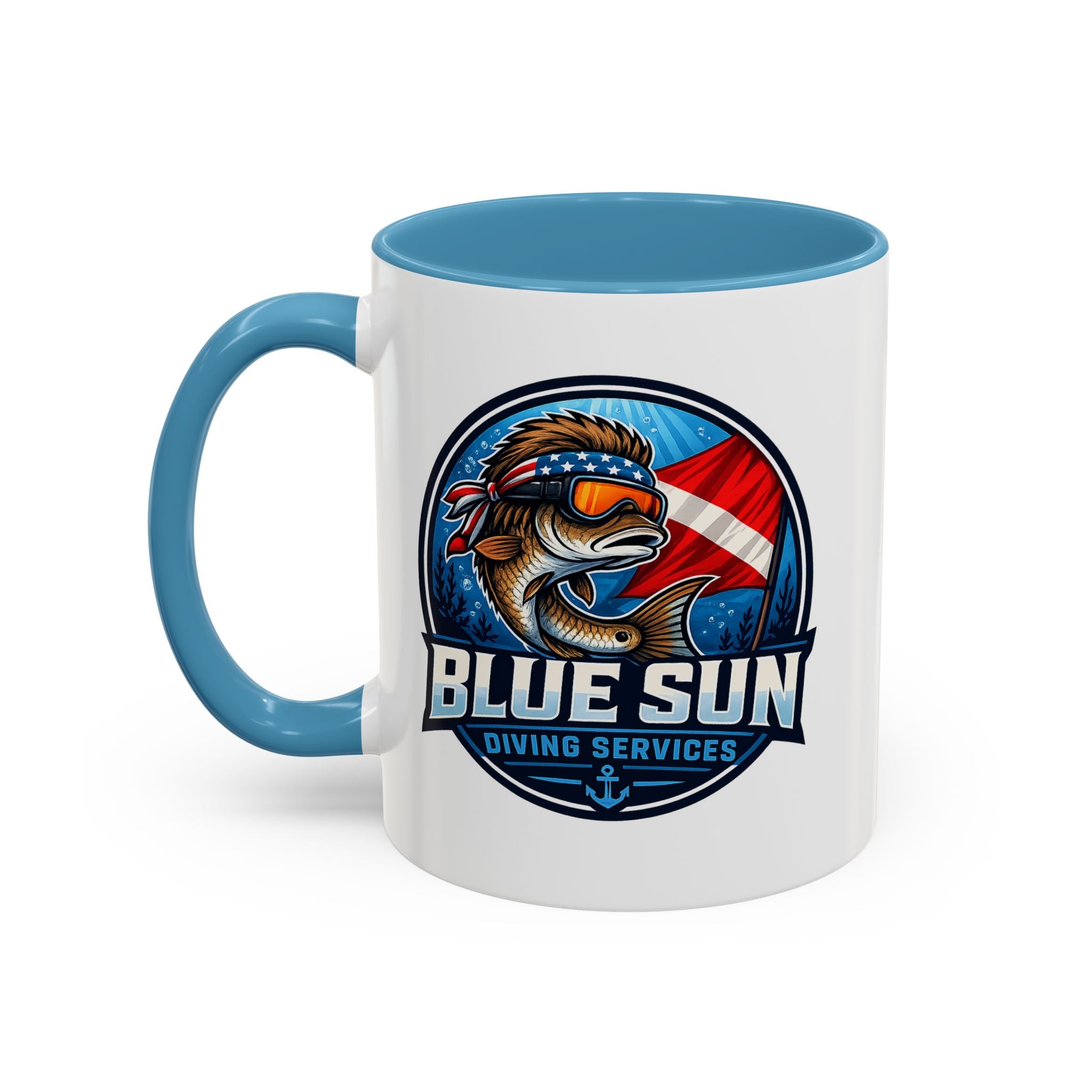 Patriotic Shield Accent Coffee Mug (11/15oz)