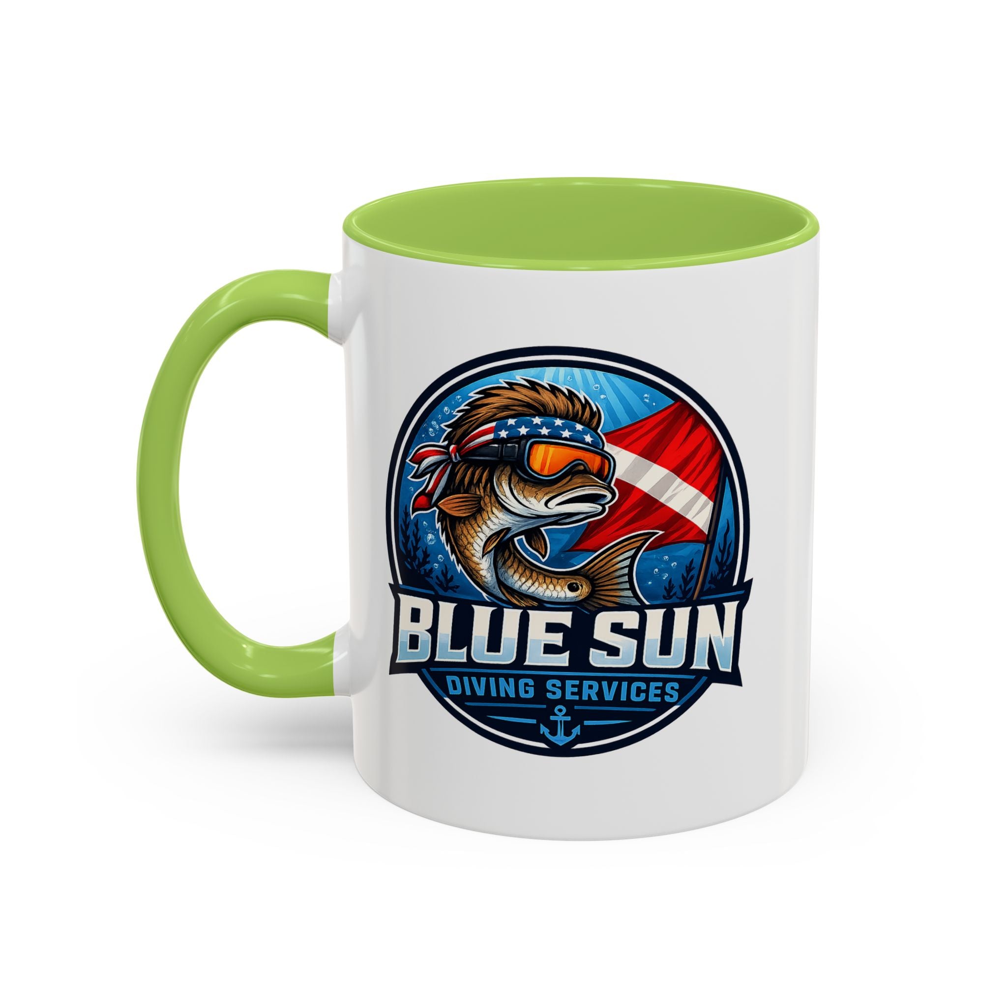 Patriotic Shield Accent Coffee Mug (11/15oz)